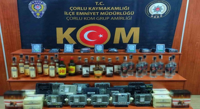 Bulgaristandan ülkeye sokulan kaçak içki Tekirdağda yakalandı