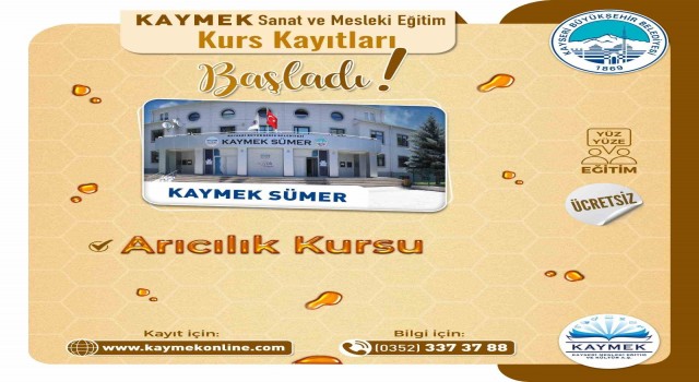 Büyükşehir KAYMEKten arıcılık kursu