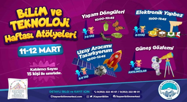 Büyükşehirin Bilim Merkezinden ‘Bilim Ve Teknoloji Haftası atölyeleri