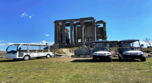 Çavdarhisar Aizanoi Antik Kentinde elektrikli araçlar hizmete hazır