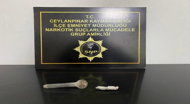 Ceylanpınarda uyuşturucu madde ile yakalanan 2 kişiye gözaltı