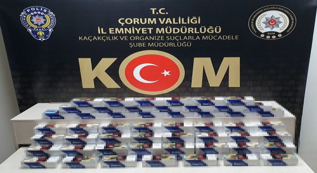 Çorum polisinden kaçak alkol ve sigara operasyonu