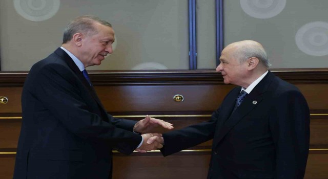 Cumhurbaşkanı Erdoğan, MHP Genel Başkanı Bahçeli ile görüştü