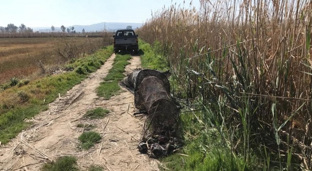 Didimde sahipsiz gergi ağları ekipler tarafından toplandı