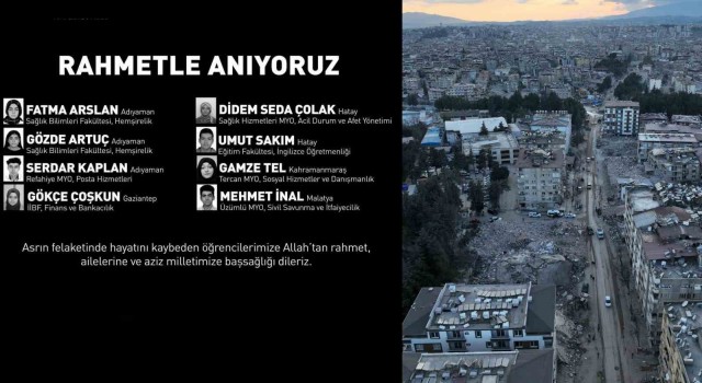 EBYÜlü 8 öğrenci depremde vefat etti