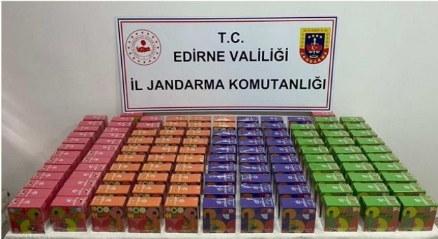 Edirnede kaçak sigara ve uyuşturucu operasyonu