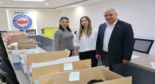 Eğitim Bir Sen Antalya Şubesinden depremzedelere destek