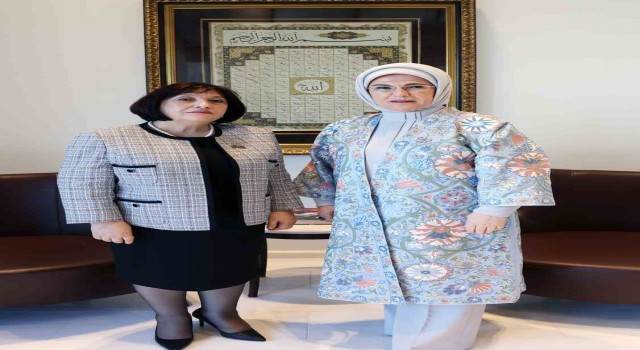 Emine Erdoğan, Azerbaycan Milli Meclis Başkanı Gafarova ile görüştü