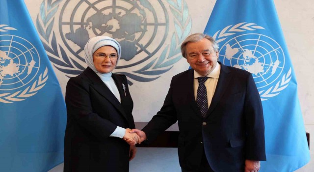 Emine Erdoğan, BM Genel Sekreteri Guterresle görüştü