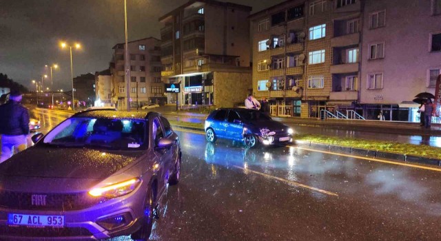 Ereğlide yağış kazayı beraberinde getirdi