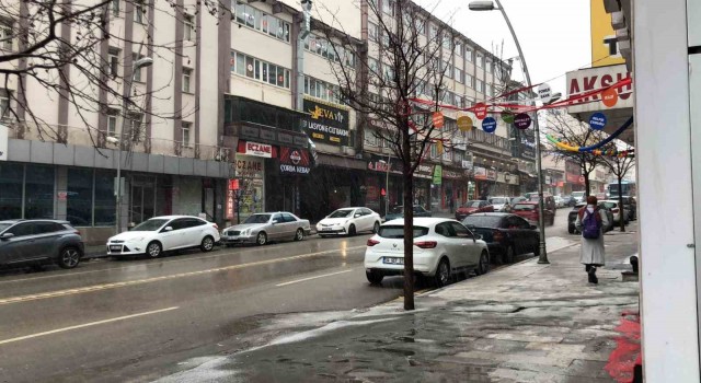 Erzurumda kar yağışı
