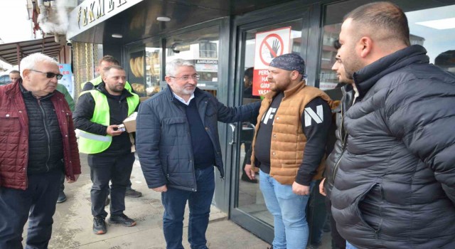 Esnafın kepenk açtığı Afşinde Başkan Aşgından esnaf turu