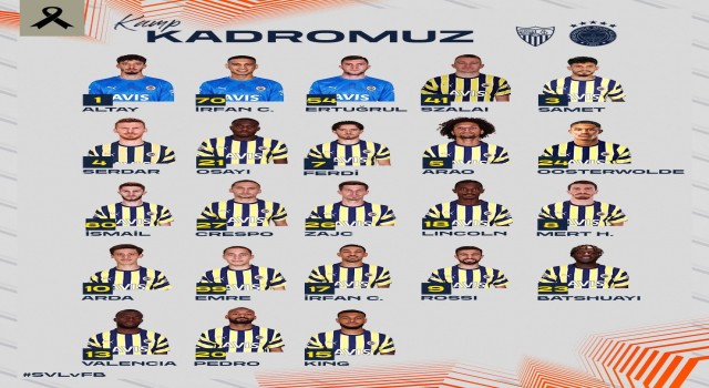 Fenerbahçenin, Sevilla maçı kamp kadrosu belli oldu