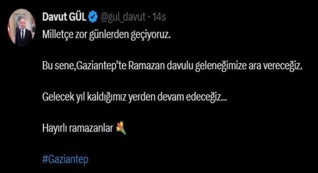 Gaziantepte Ramazan davulu geleneği bu yıl olmayacak