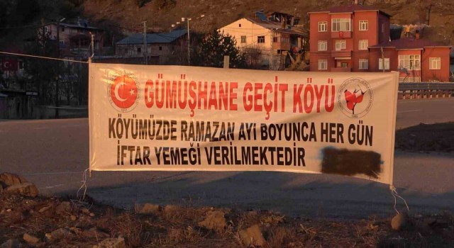 Gümüşhanenin Geçit köyünde iftar geleneği 15 yıldır sürüyor