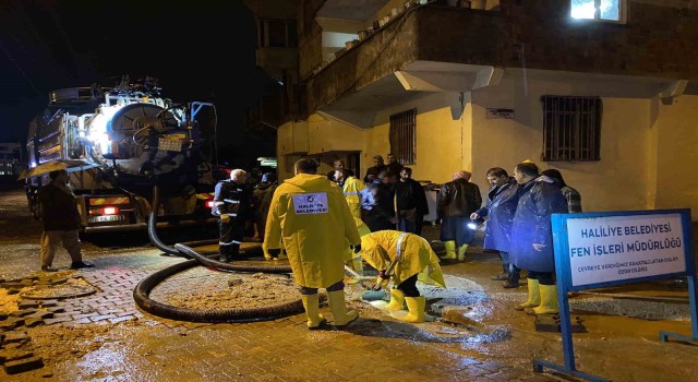 Haliliyede ekipler sel riskine karşı seferber oldu