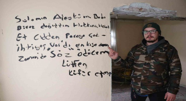 Hırsızlık yaptıkları evin duvarına ‘hakkını helal et yazdılar