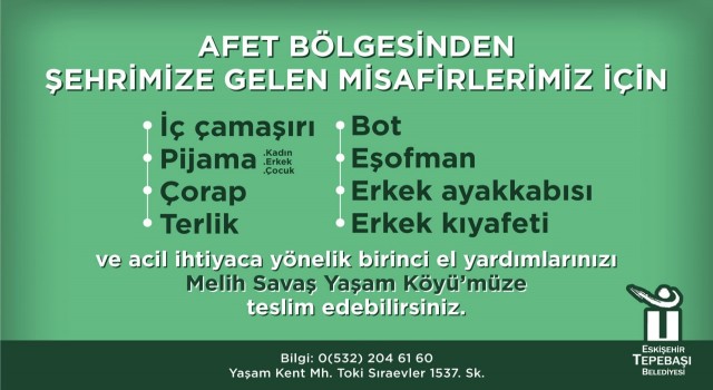 İhtiyaç malzemeleri toplanmaya devam ediyor