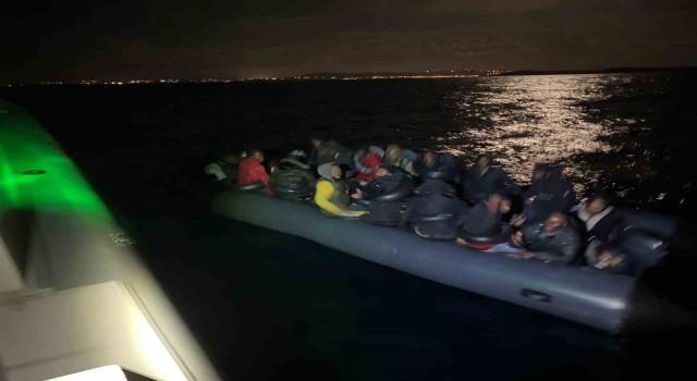 İzmirde 34 göçmen kurtarıldı