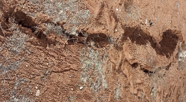 Kahramanmaraşta deprem devasa göçük oluşturdu