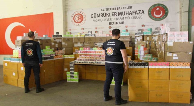 Kapıkule Gümrük Kapısında 48 milyon lira değerinde kaçak elektronik sigara ele geçirildi