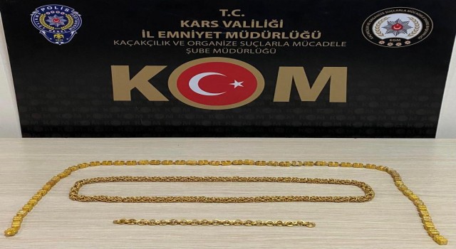 Karsta 1 kilo altın ele geçirildi