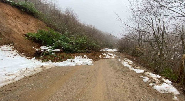 Kastamonuda heyelan sebebiyle kapanan köy yolu ulaşıma açıldı