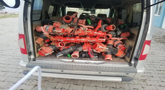 Kayseride çalınan malzemeler Nevşehirde bulundu