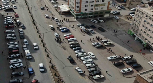 Kayseride deprem paniği havadan görüntülendi