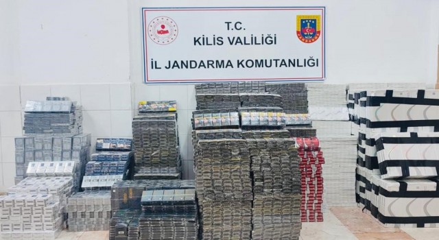 Kiliste 15 bin 850 paket kaçak sigara ele geçirildi