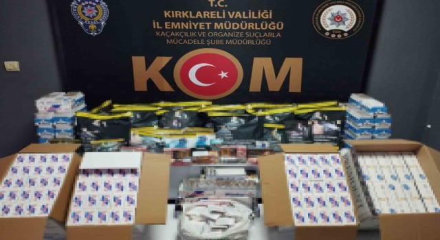 Kırklarelinde tütün ve makaron operasyonu