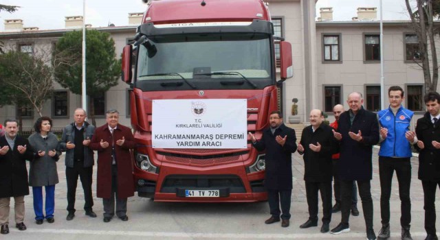 Kırklarelinden deprem bölgelerine kuru gıda desteği sürüyor