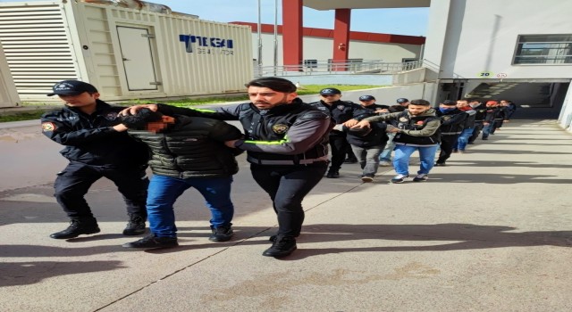 Kökünü Kurutma operasyonunda 77 torbacı adliyeye sevk edildi