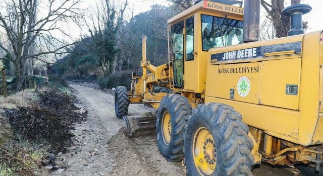 Köşk Belediyesi, yol düzenleme çalışmalarına devam ediyor
