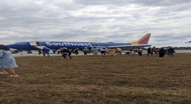 Kübada uçak kuşlara çarptı, kabini duman kapladı