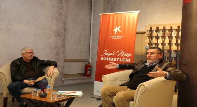 Küçükçekmecedeki İmzalı Kitaplar Müzesine ünlü spor yorumcusu Cem Dizdar konuk oldu