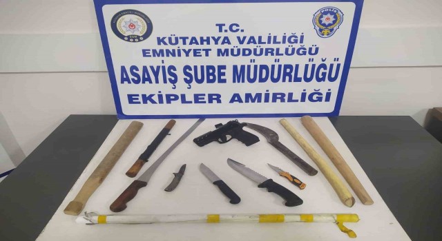 Kütahyada Dar bölge asayiş uygulaması