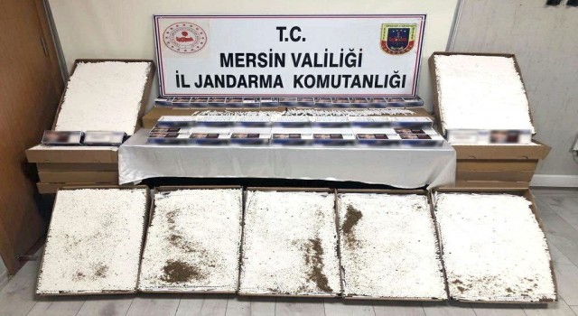 Mersinde 110 bin adet kaçak makaron ele geçirildi