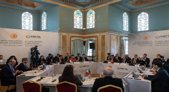 MIKTA 8. Parlamento Başkanları Konferansı TBMM Başkanı Şentopun ev sahipliğinde başladı