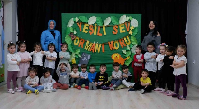 Minik öğrencilere orman sevgisi anlatıldı
