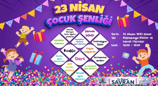 Nevşehir Belediyesinden çocuklara 23 Nisan hediyesi