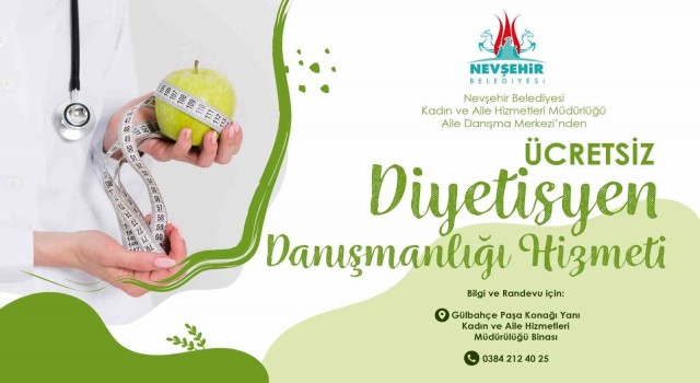 Nevşehir Belediyesinden ücretsiz diyetisyen danışmanlık hizmeti