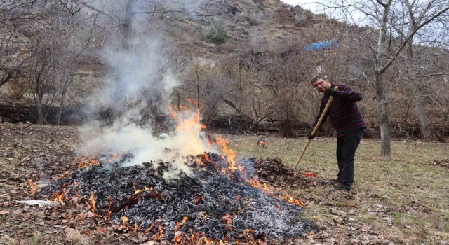 Omanağzında bahçelerde ilkbahar temizliği