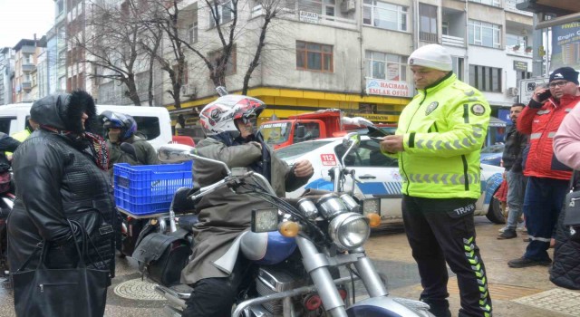 Orduda motosiklet sürücülerine sıkı denetim