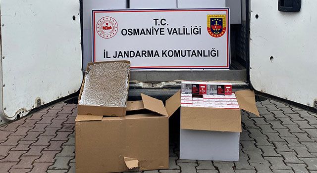 Osmaniye'de Arama yapılan araçta kaçak makaron ele geçirildi