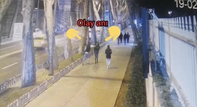 İstanbul'da kiralık araçla kadına kapkaç kamerada