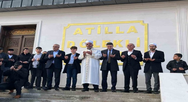 Pasinler Belediye Başkanının kazada hayatını kaybeden yeğeni Atilla Dölekli için yaptırılan caminin açılışı gerçekleştirildi