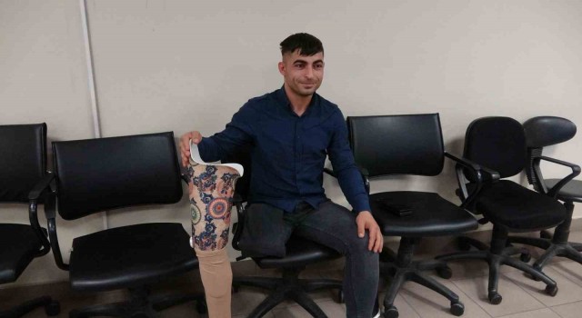 Protez bacağı enkazda kalmıştı, Boluda yenisi takıldı