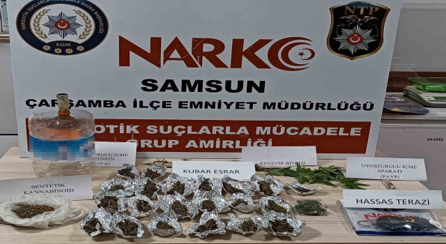 Samsunda eş zamanlı uyuşturucu operasyonu: 2 gözaltı
