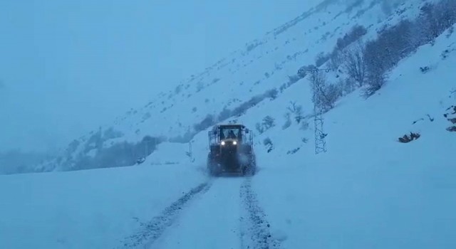 Siirtte kar yolları kapattı, ekipler seferber oldu